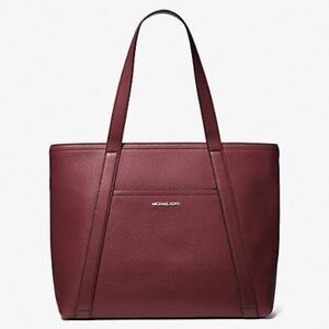 Michael Kors Cooper Leather Tote Bag In Oxblood NWT
